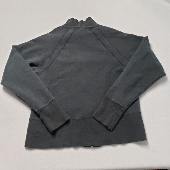 Champion Jacket Women XL Gray Fleece Full Zip Sweatshirt Yoga Workout Y2k Fitted - Picture 2 of 16